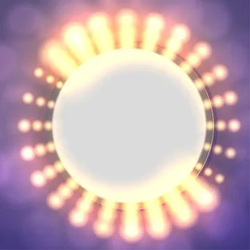 Abstract circle light banner Stock Illustration