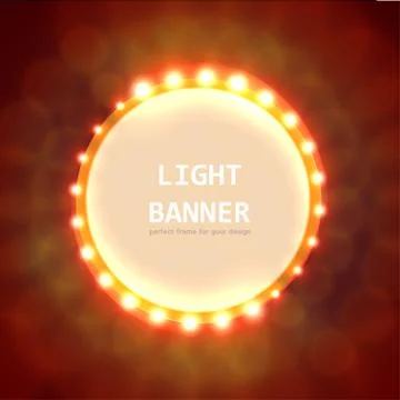Abstract circle light banner. Stock Illustration