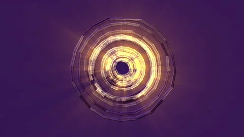 Abstract Circle With Light Rays Coloured 2- Video stock 150118223