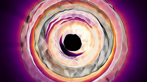 Abstract Circle With Light Rays Coloured 35 Stock Footage 150595118