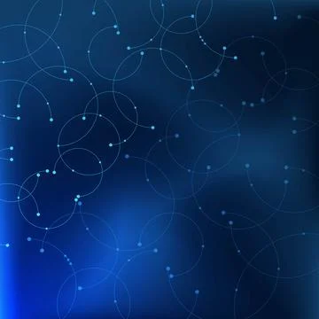Abstract circle lines and connect the dots. Stock Illustration