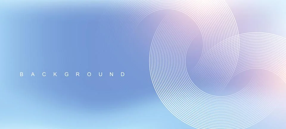 Abstract circle lines on light blue background. Geometric stripe line art design Stock Illustration