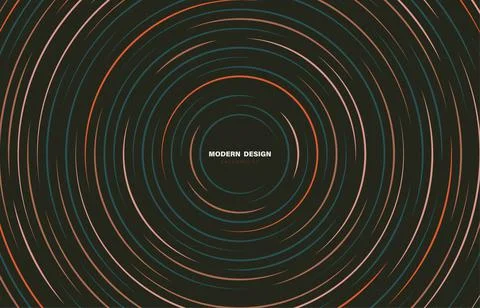 Abstract circle lines pattern of colorful center artwork. Stock-Illustration