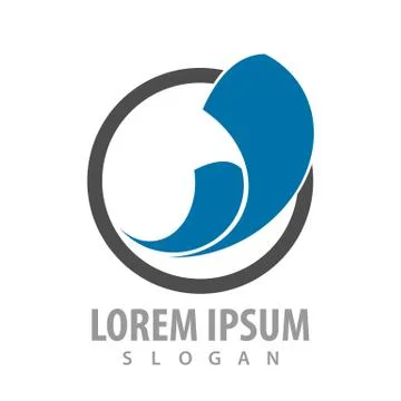 Abstract circle logo concept design. Symbol graphic template element Stock Illustration