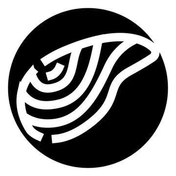 Abstract circle logo creating wavy lines pattern Stock Illustration