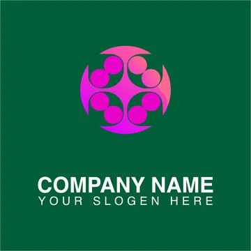 Abstract circle logo design for modern company branding and team collaboration Stock Illustration