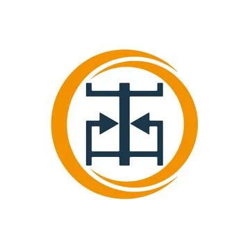 Abstract circle logo design t icon vector Illustrazione stock