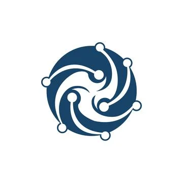 Abstract Circle Logo Design Technology Network Icon Stock Illustration