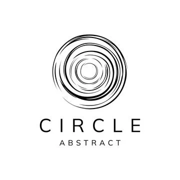 Abstract Circle Logo Design Template Stock Illustration