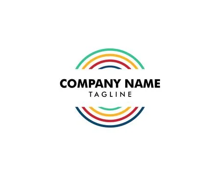 Abstract Circle Logo Design Template Stock Illustration