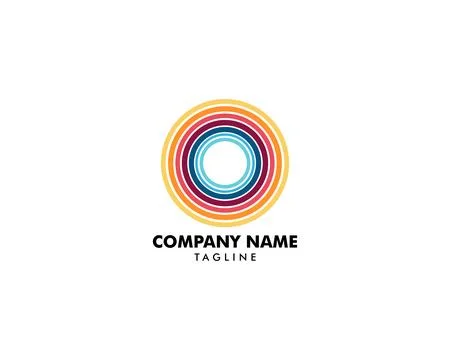 Abstract Circle Logo Design Template Stock Illustration