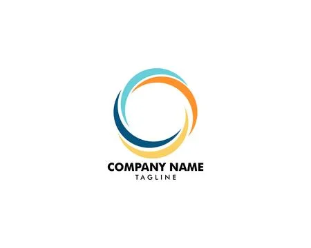 Abstract Circle Logo Design Template Stock Illustration