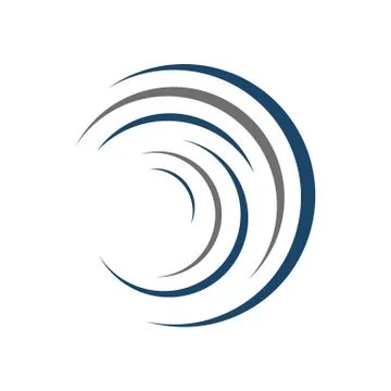 Abstract circle logo design vector graphic element template Stock Illustration