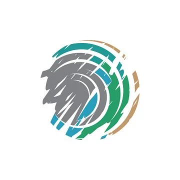 Abstract circle logo design vector graphic element template Stock Illustration