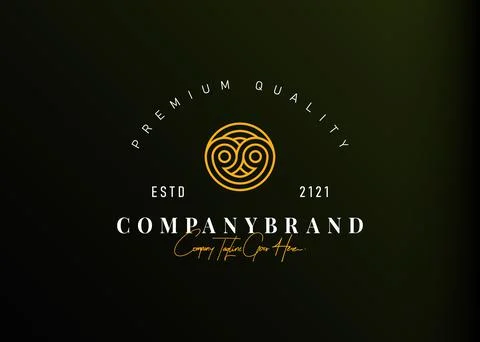 Abstract circle logo design. Vector illustration of abstract circular monolin Illustration