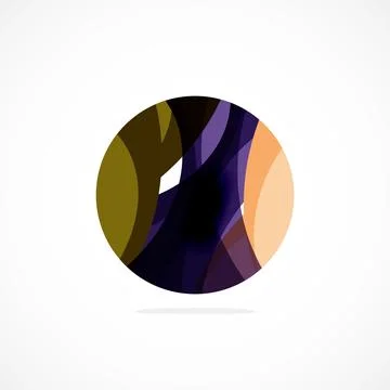 Abstract circle logo, dynamic aesthetic. Simplicity suggests connectivity Stock Illustration