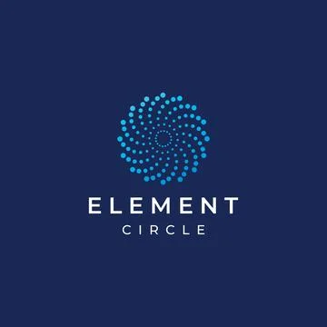 Abstract circle logo elements, circle lines, minimalist circles, creative i.. Stockillustratie