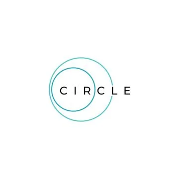 Abstract circle logo elements, circle lines, minimalist circles, creative i.. Illustrazione stock
