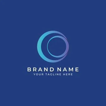 Abstract circle logo elements, circle lines, minimalist circles, creative i.. Stock Illustration