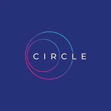Abstract circle logo elements, circle lines, minimalist circles, creative i.. Stock Illustration