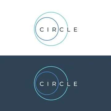 Abstract circle logo elements, circle lines, minimalist circles, creative i.. イラスト素材