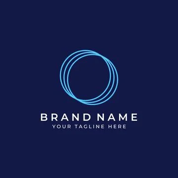 Abstract circle logo elements, circle lines, minimalist circles, creative i.. Illustrazione stock