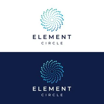 Abstract circle logo elements, circle lines, minimalist circles, creative i.. Stock Illustration