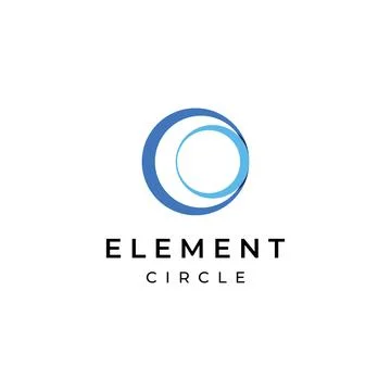 Abstract circle logo elements, circle lines, minimalist circles, creative i.. 库存插图