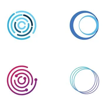 Abstract circle logo elements, circle lines, minimalist circles, creative i.. 스톡 일러스트