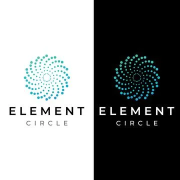 Abstract circle logo elements, circle lines, minimalist circles, creative i.. Stock Illustration