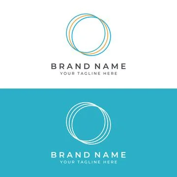 Abstract circle logo elements, circle lines, minimalist circles, creative i.. Illustrazione stock
