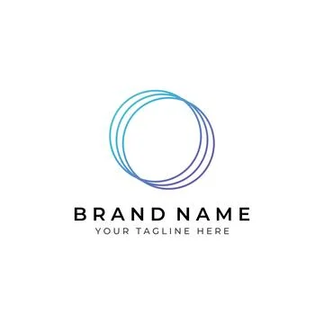 Abstract circle logo elements, circle lines, minimalist circles, creative i.. Stock Illustration
