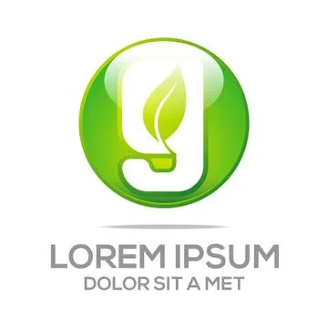 Abstract circle logo initial g lettermark icon vector Stock Illustration