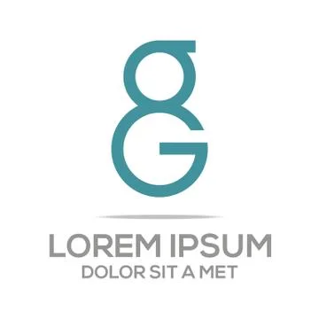 Abstract circle logo initial g lettermark icon vector Stock Illustration