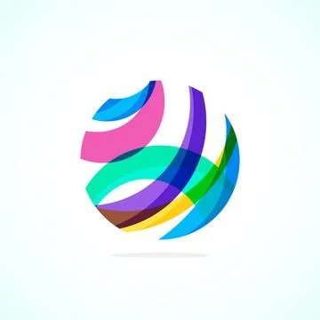 Abstract circle logo - minimalist emblem, timeless and universal shape of circle Stock Illustration