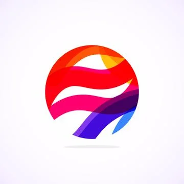 Abstract circle logo - minimalist emblem, timeless and universal shape of circle Stock Illustration