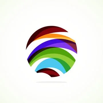 Abstract circle logo - minimalist emblem, timeless and universal shape of circle Stock Illustration