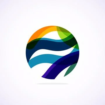 Abstract circle logo - minimalist emblem, timeless and universal shape of circle Stock Illustration