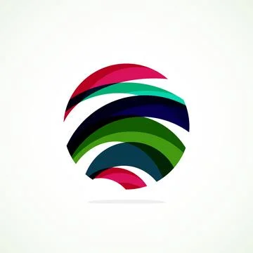 Abstract circle logo - minimalist emblem, timeless and universal shape of circle Stock Illustration