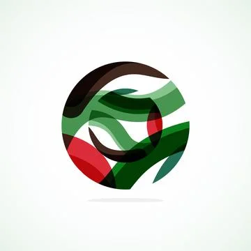 Abstract circle logo - minimalist emblem, timeless and universal shape of circle Stock Illustration