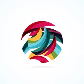 Abstract circle logo - minimalist emblem, timeless and universal shape of circle Stock Illustration