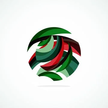 Abstract circle logo - minimalist emblem, timeless and universal shape of circle Stock Illustration