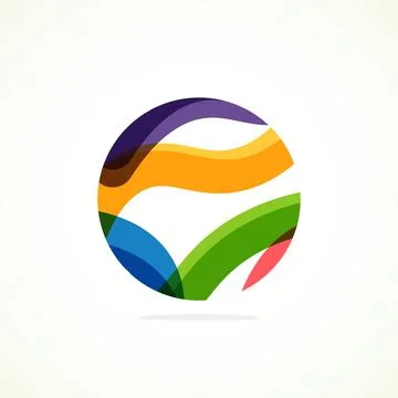 Abstract circle logo - minimalist emblem, timeless and universal shape of circle Stock Illustration