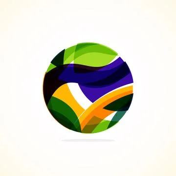 Abstract circle logo - minimalist emblem, timeless and universal shape of circle Stock Illustration