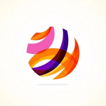 Abstract circle logo - minimalist emblem, timeless and universal shape of circle Stock Illustration
