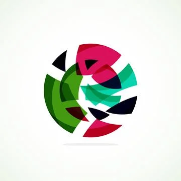 Abstract circle logo - minimalist emblem, timeless and universal shape of circle Stock Illustration