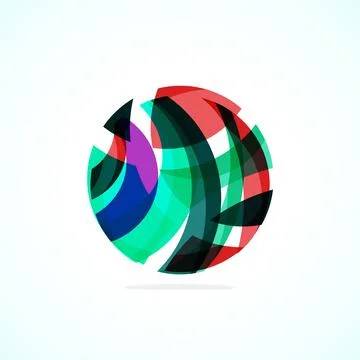 Abstract circle logo - minimalist emblem, timeless and universal shape of circle Stock Illustration