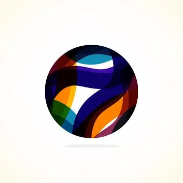 Abstract circle logo - minimalist emblem, timeless and universal shape of circle Stock Illustration