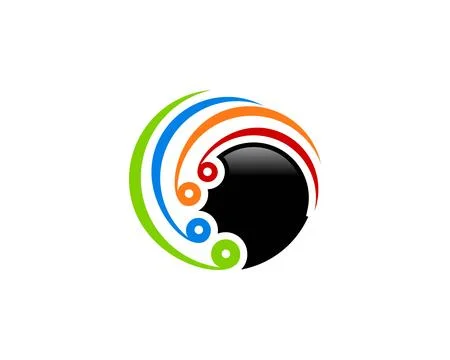 Abstract Circle Logo Template Stock Illustration