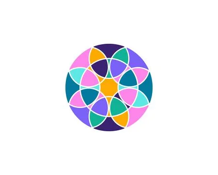 Abstract Circle Logo Template Stock Illustration